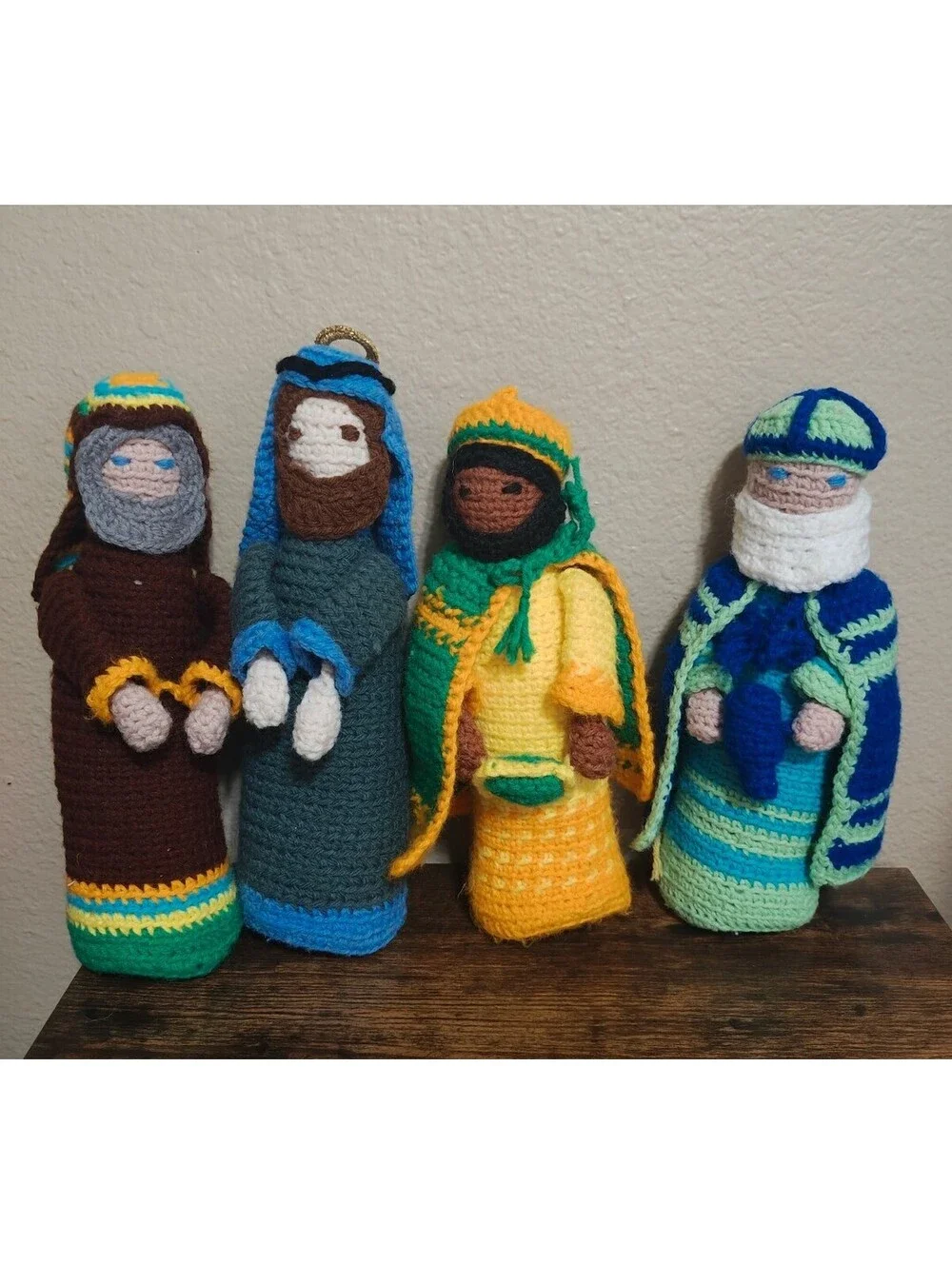 Handmade Crochet Nativity Set 12-Piece Amigurumi Christmas Decor